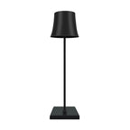 15-Inch Cordless Modern Metal Table Lamp in Black and White