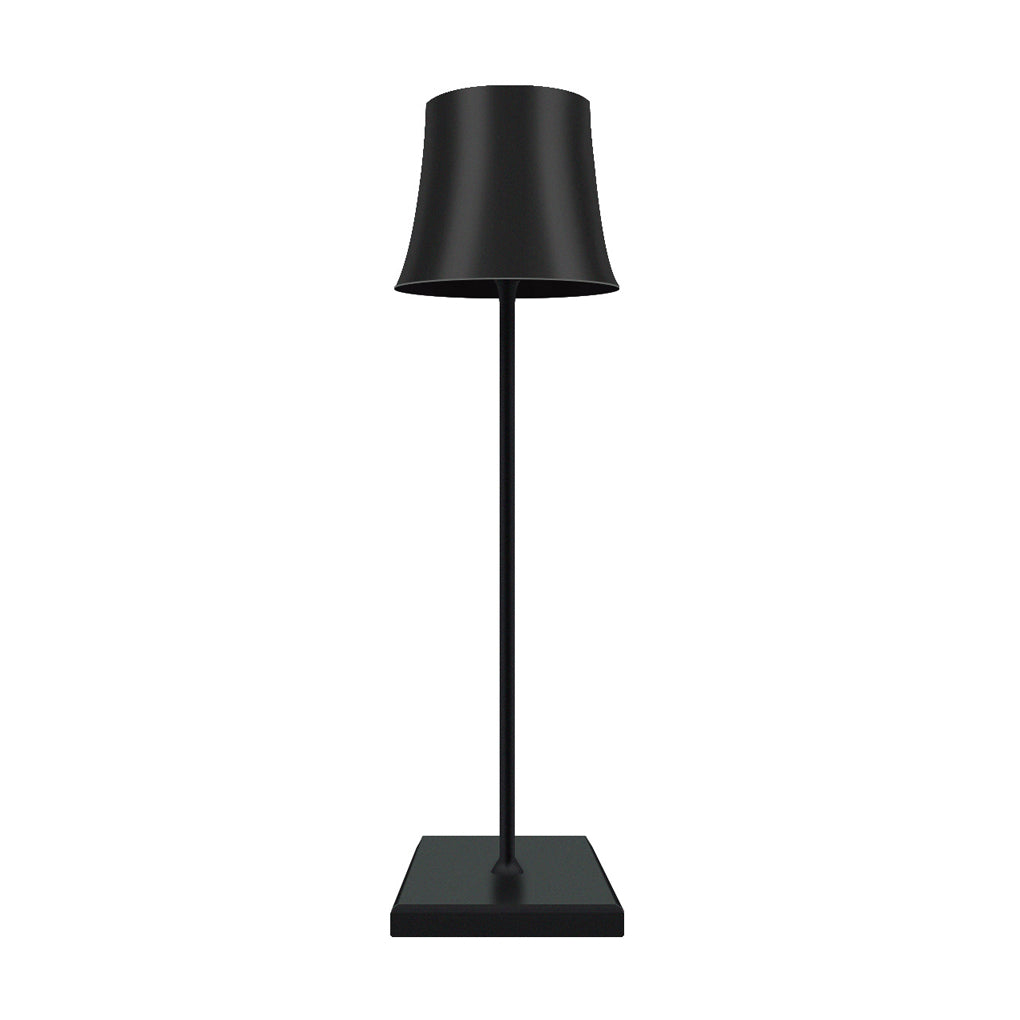 15-Inch Cordless Modern Metal Table Lamp in Black and White
