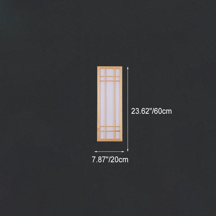 Solid Wood Rectangle LED Wall Sconce