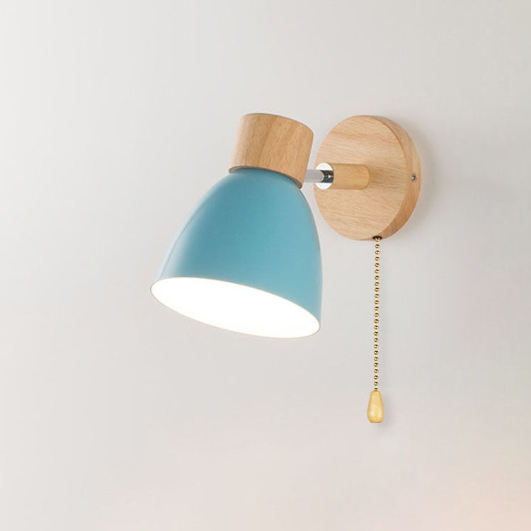 Macaron Iron & Wood Wall Sconce