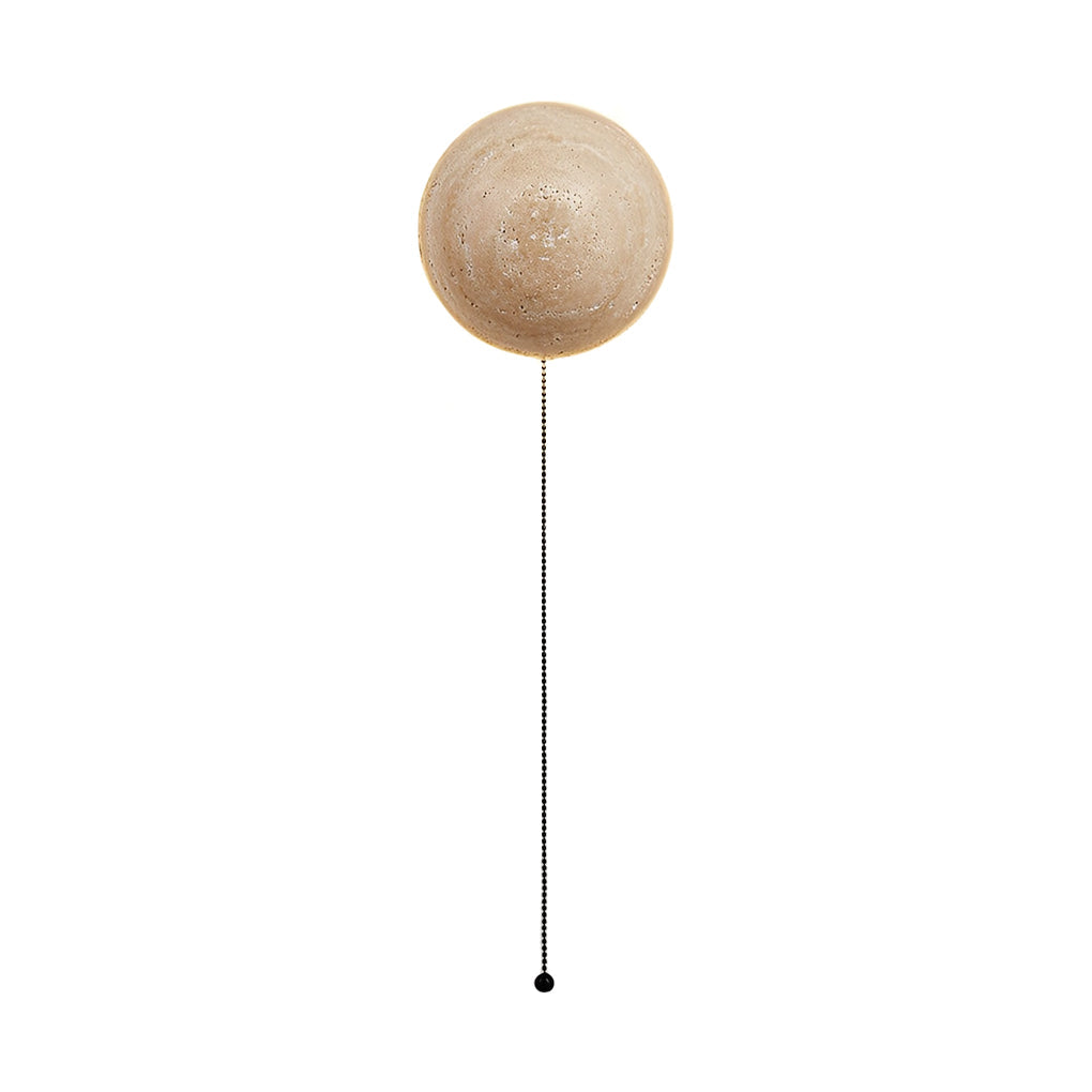 Round LED Wall Sconce in Japanese Travertine Style