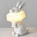 Contemporary Resin Rabbit LED Table Lamp