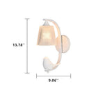 Glass Shade Resin Bird Wall Sconce