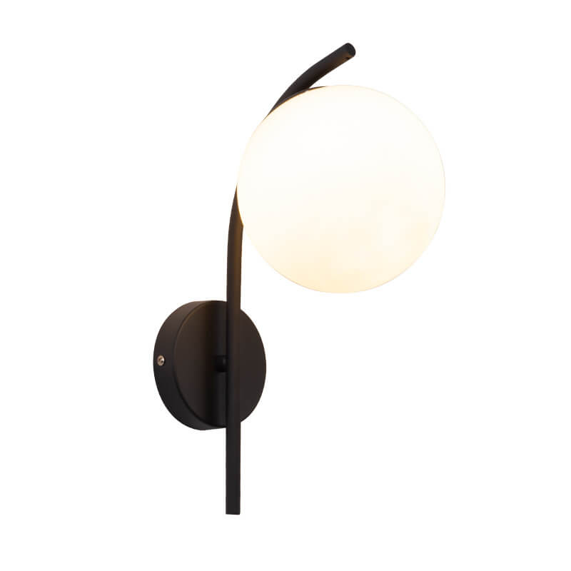 Modern Arc Glass Globe Wall Sconce