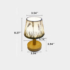 Premium Vintage Linen Drum Shade LED Table Lamp