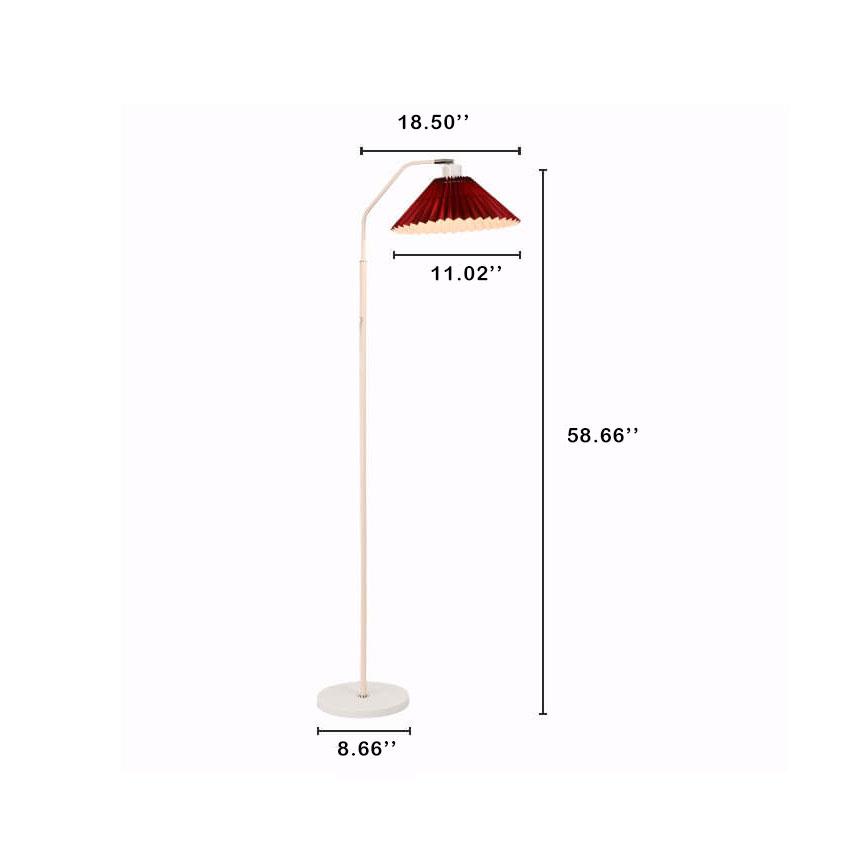 Elegant Minimalist Pleated Fabric Floor Lamp with Single Light