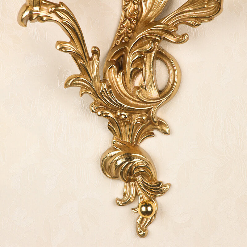 Vintage French Brass Wall Sconce
