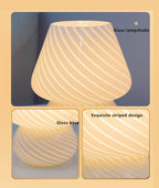 Vintage Glass Mushroom LED Table Lamp - 1-Light Night Light