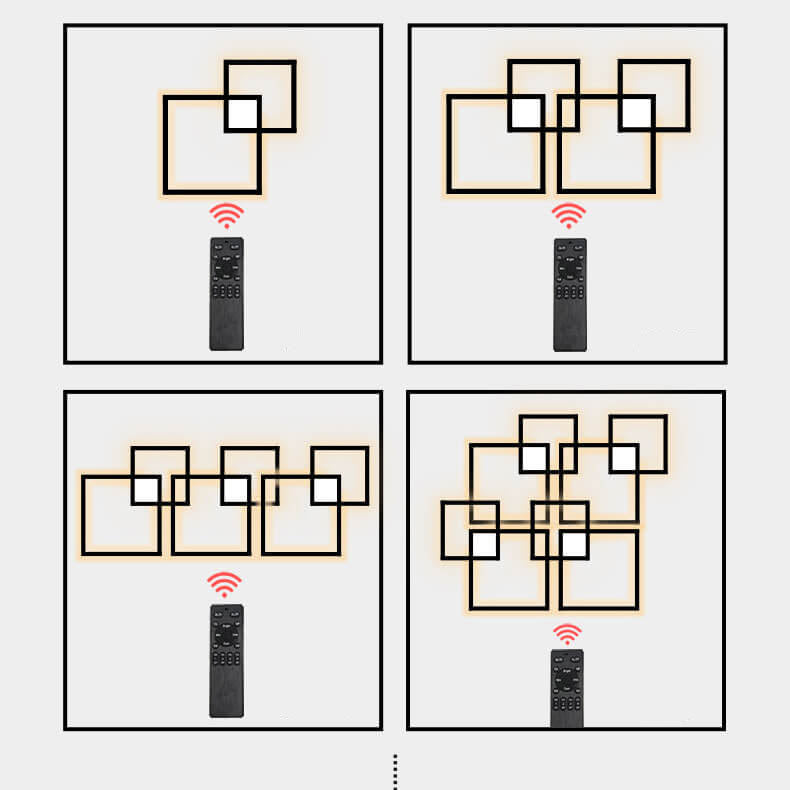 Modern Square LED Iron Wall Sconce Lamp