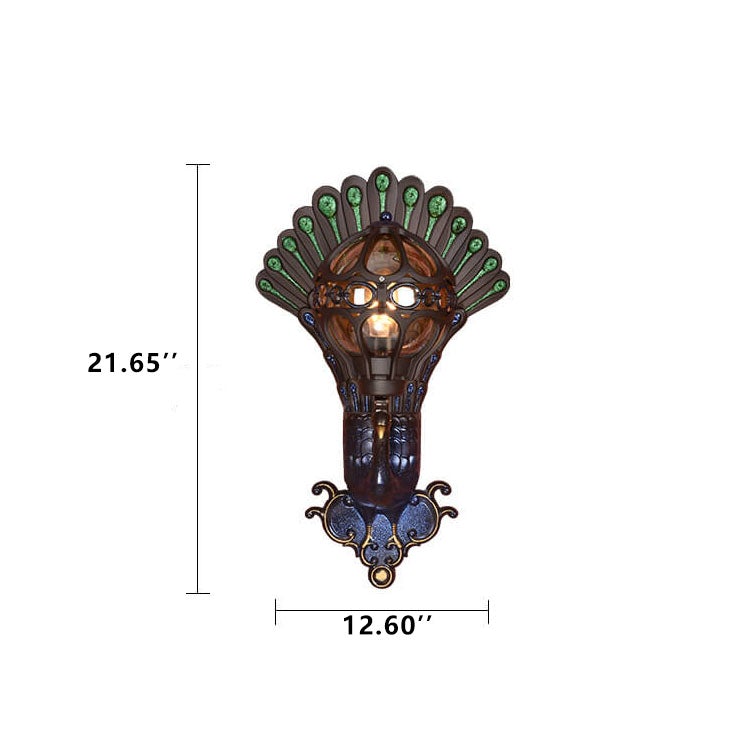 Premium Vintage European Peacock Waterproof Outdoor Wall