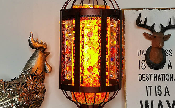 Turkish Stained Glass Table Lamp - Vintage 1-Light Design