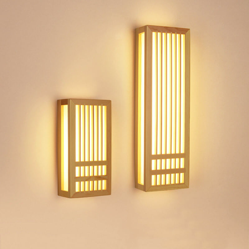 Solid Wood & Acrylic LED Wall Sconce