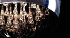 Elegant 6-Light Crystal Chandelier with Modern Glass Shade