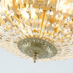 Vintage Crystal Flush Mount Ceiling Light - 4/6 Lights
