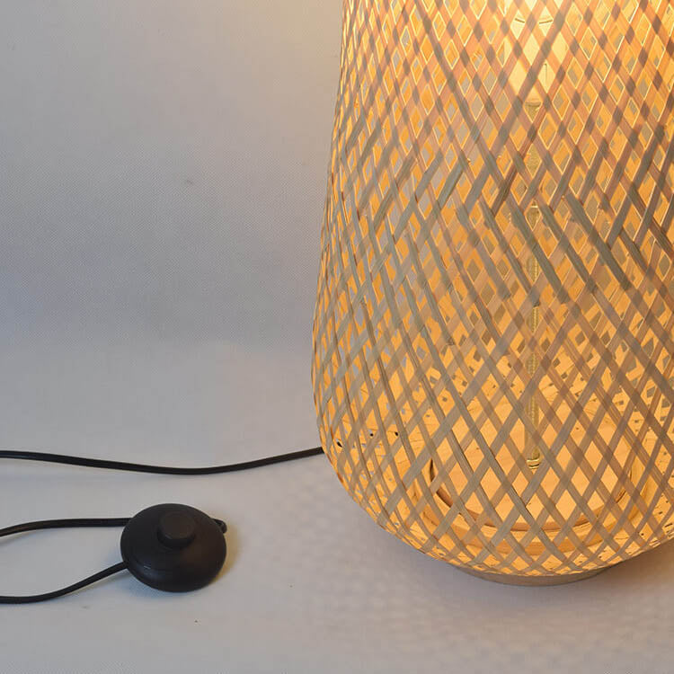 Premium Bamboo Weaving LED Floor Lamp - 1-Light Design
