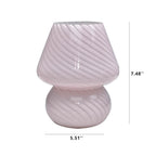 Vintage Glass Mushroom LED Table Lamp - 1-Light Night Light