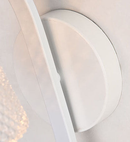 Glass Shade Resin Bird Wall Sconce