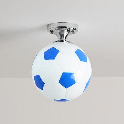 Premium Basketball & Soccer Semi-Flush Mount Ceiling Light