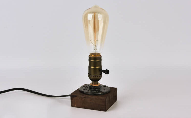 Premium Vintage Industrial Iron Table Lamp - 1-Light Design