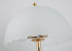 Premium Textured Glass Dome Shade 2-Light Table Lamp