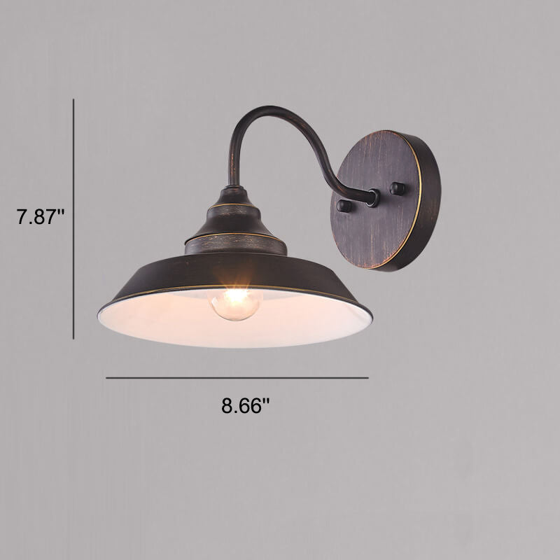 Vintage Industrial Iron Wall Sconce