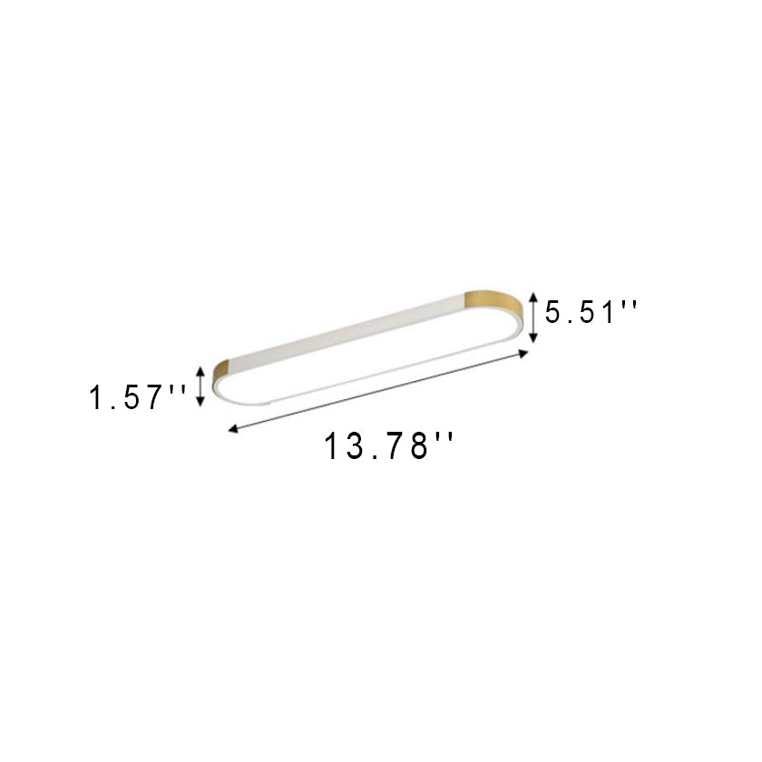 Minimalist Rectangular LED Flush Mount