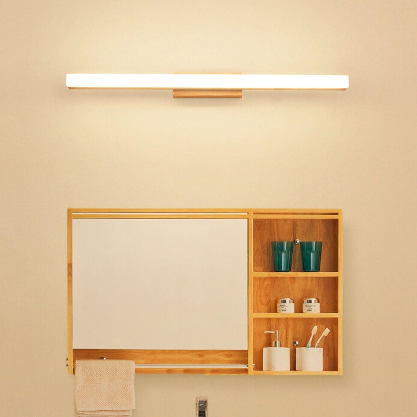 Nordic Wood LED Strip Vanity Light