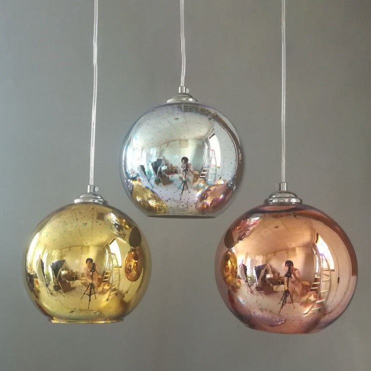 Fireworks Glass Dome Pendant Light
