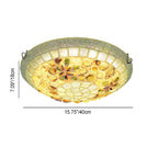 Tiffany Mosaic Shells 1-Light Flush Mount Ceiling Light