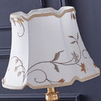Classic Round Fabric and Resin Table Lamp - 1 Light