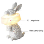 Contemporary Resin Rabbit LED Table Lamp
