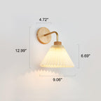 Minimalist Pleated Umbrella Shade Sconce