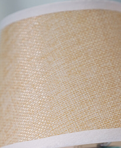 Premium Vintage Linen Drum Shade LED Table Lamp