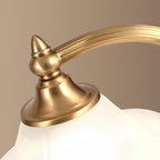 Elegant Vintage Brass Table Lamp with Glass Petal Shade - 1 Light
