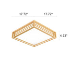 Wood Square LED Tatami Ceiling Light
