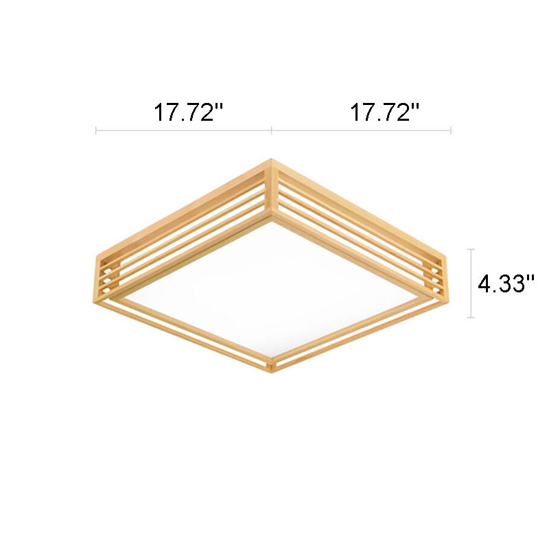 Wood Square LED Tatami Ceiling Light