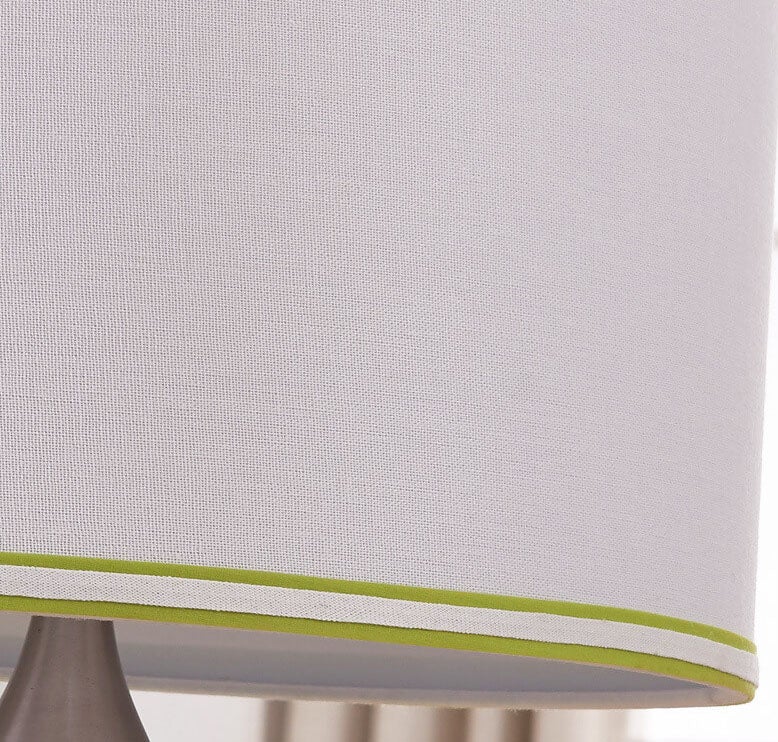 Contemporary Fabric and Ceramic 1-Light Table Lamp with Ice Crack Finish