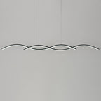 Nordic Minimalist LED Chandelier with Long Wave Design