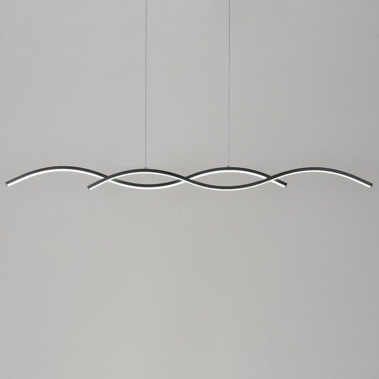 Nordic Minimalist LED Chandelier with Long Wave Design