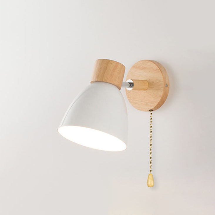 Macaron Iron & Wood Wall Sconce