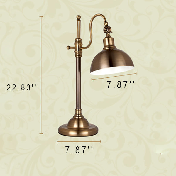 Retro Gold Iron Long Arm LED Table Lamp