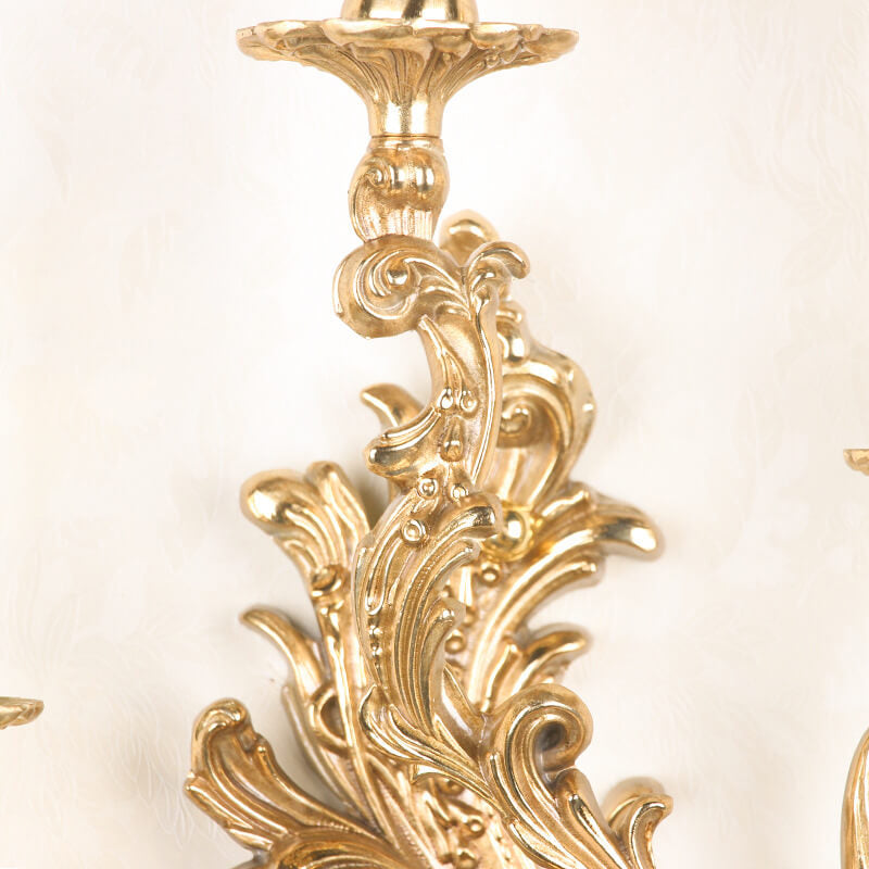 Vintage French Brass Wall Sconce