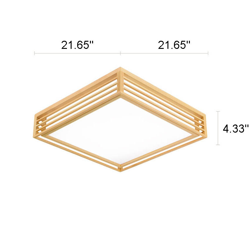 Wood Square LED Tatami Ceiling Light