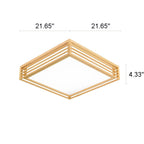 Wood Square LED Tatami Ceiling Light