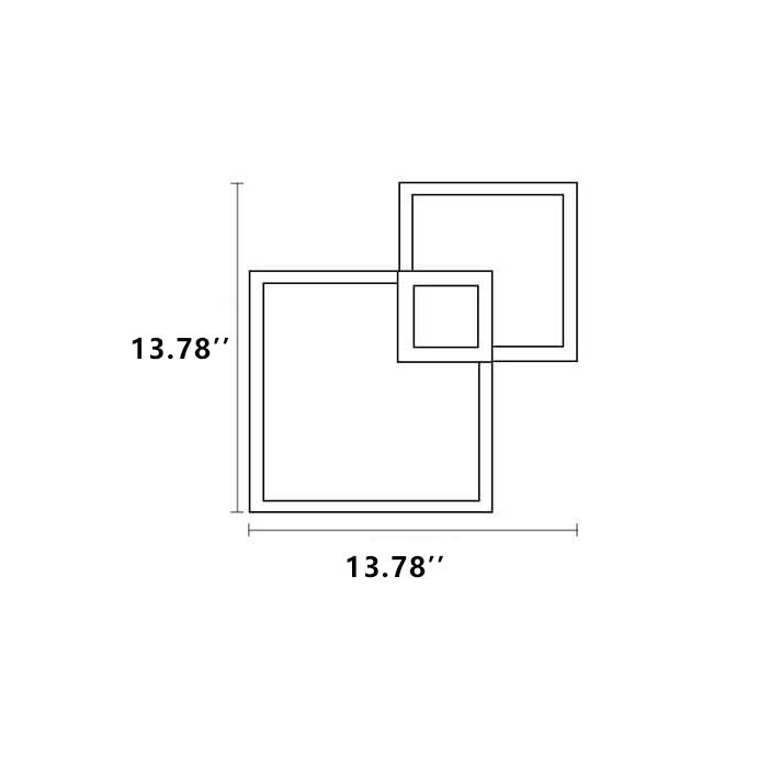 Modern Square LED Iron Wall Sconce Lamp