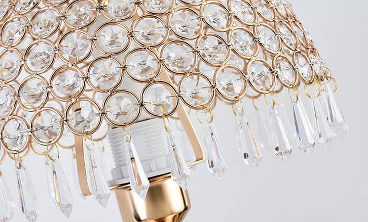 Elegant Crystal Dome Table Lamp - 1-Light Design