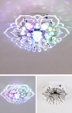 Elegant Crystal Flower LED Flush Mount Ceiling Light