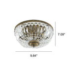 Vintage Crystal Flush Mount Ceiling Light - 4/6 Lights