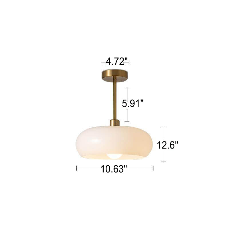 Modern Retro Round Glass Pendant Light