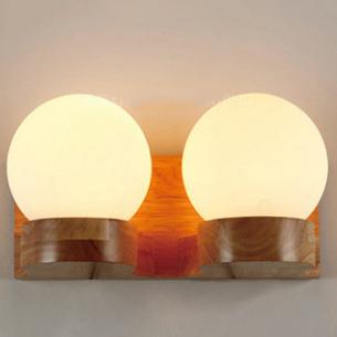 Nordic Solid Wood Ball Wall Sconce